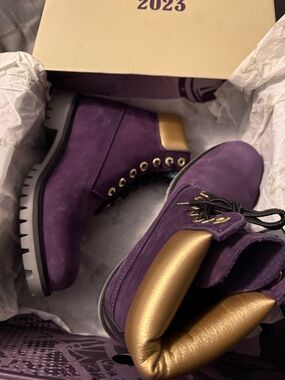 Timberland Purple Sedgwick Ave Nubuck Lace-Up Boots Royal